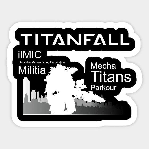 Titanfall White 2 Sticker by KerzoArt